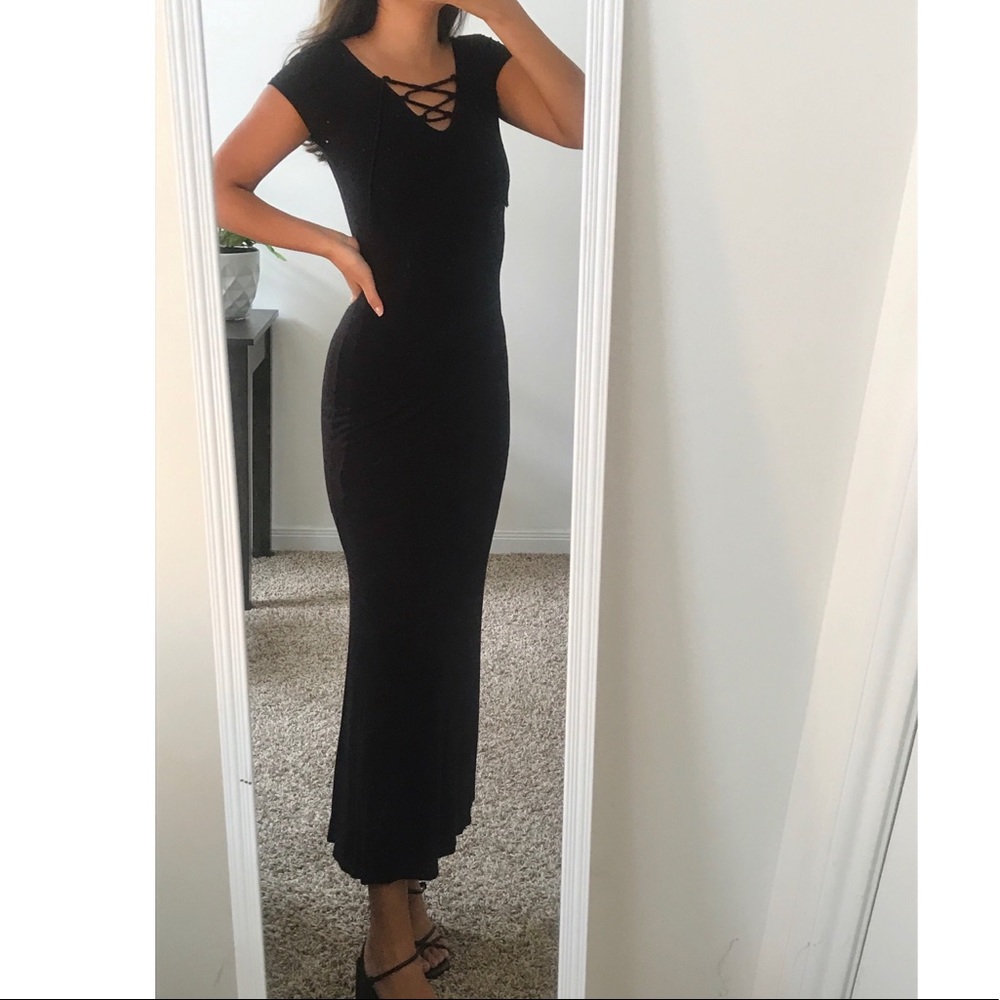 Black Maxi Jersey Dress